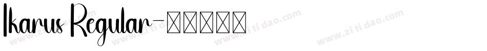 Ikarus Regular字体转换